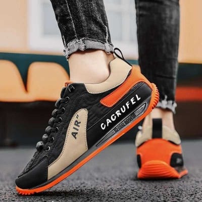 Picture of Bears Black Sneaker for Men-Orange
