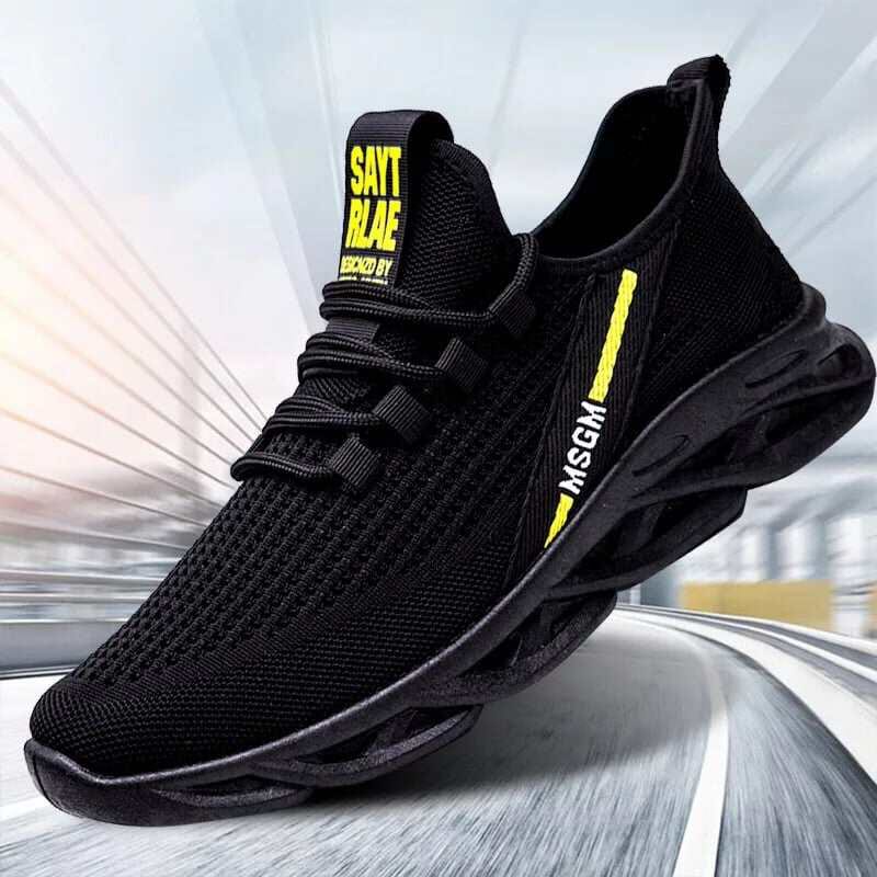 Picture of Black Mix Yellow Step Sneakers-jet Black