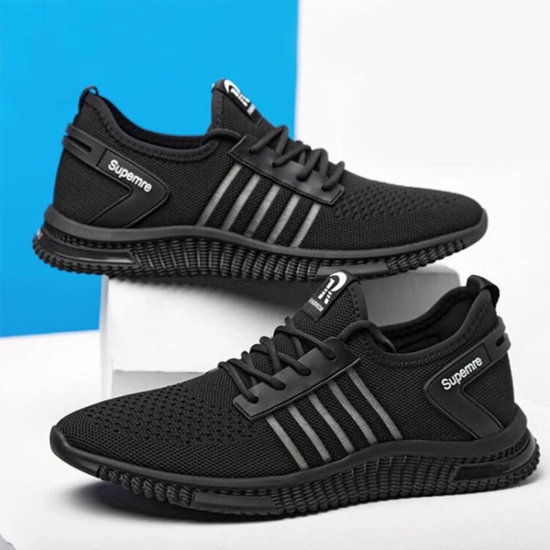 Picture of Black & White Step Sneaker for Men-Black
