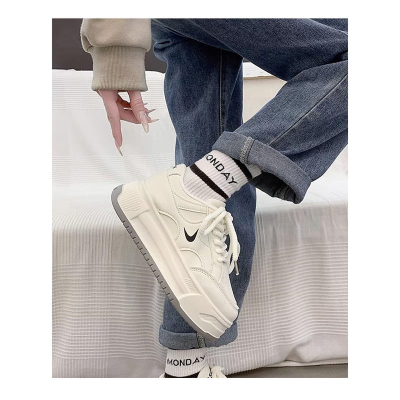 Picture of Girls White Hill Sneakers-Cream