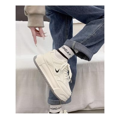 Picture of Girls White Hill Sneakers-Cream