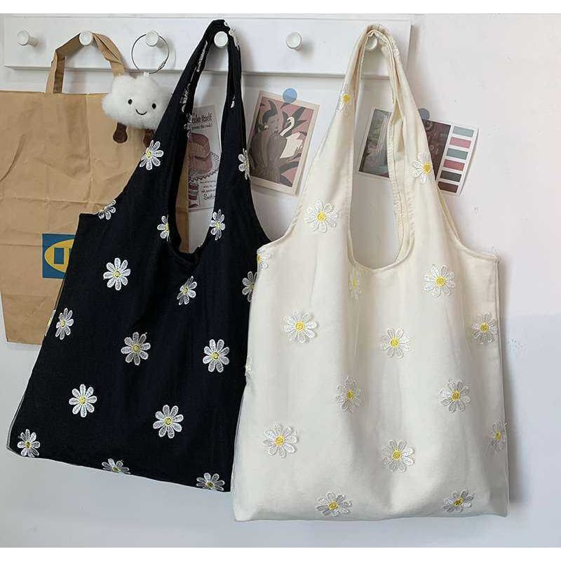 Picture of Flower Black Tote Bag