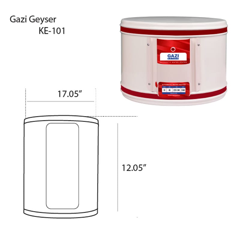 Picture of Gazi 45 Litre Geyser-(KE-101)