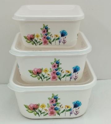 Picture of 3 Pcs Square Container Set-Assorted