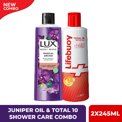 Picture of Lux Juniper Oil & Lifebuoy Total 10 Shower Care Combo (2x245)ml
