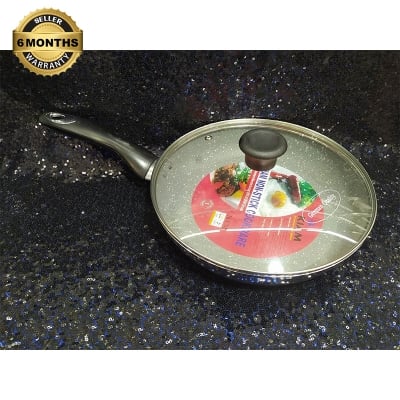 Picture of Kiam Non Stick Fry Pan With Glass Lid 28 Cm IB (induction bottom)-Multicolor