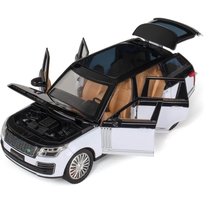 Picture of 1:24 for Land Rover Range Rover 2022 SUV Alloy Diecast Model Toy Cars Sound Light Car Vehicle Toys for Children Collection Gift (Color : White, Size
