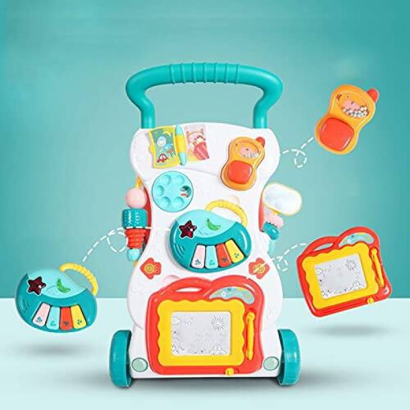 Picture of Glaceon Sit-to-Stand Learning Walker Baby Walking Toys,Push Pull Toys - Adjust Speed, Non-Slip, Prevention O-Leg with Music,Mirror,Book - 0-3 Year Old - Multicolor