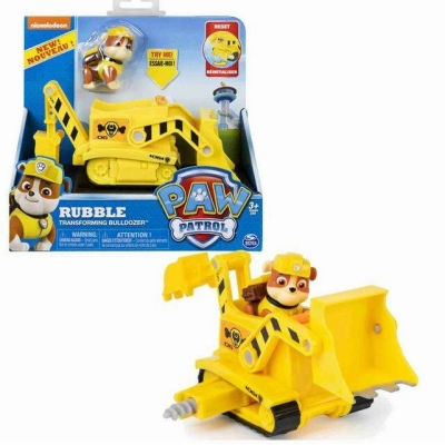 Picture of Paw Patrol Rubble’s Transforming Bulldozer with Pop-out Tools, for Ages 3 and Up - Yellow