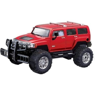 Picture of Remote Control Car 2.4Ghz Compatible with Hummer H3 SUV Model Vehicle High Speed 1/24 RC Cars Toys for Boys Girls Vehicle Racing Hobby with Headlight Christmas Birthday Gifts for Kids (Red) - Red