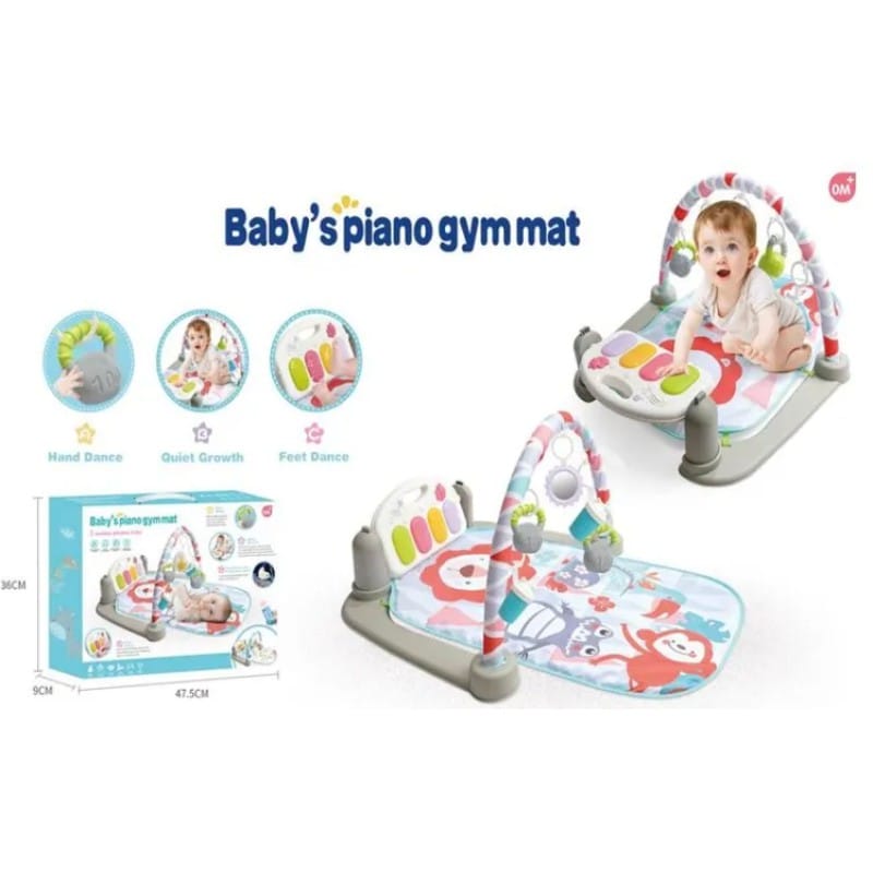Picture of Baby Fitness Frame, Music Pedal Piano Educational Toys For 0 To 36 Months Newborn Baby, Music Piano Game Mat For Boys And Girls 6657A - White