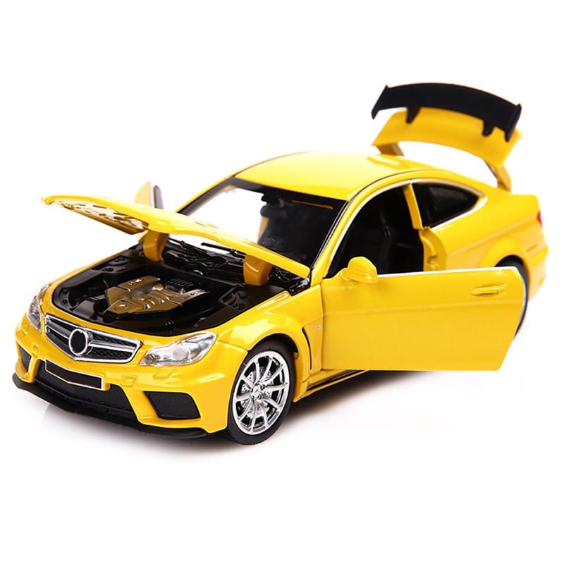 Picture of 【Funny Bunny Toy Store】GC 1/32 C63 Alloy Pull-back With Base Simulation Diecast With Sound Light Effect Door For Boys Birthday Xmas Gifts