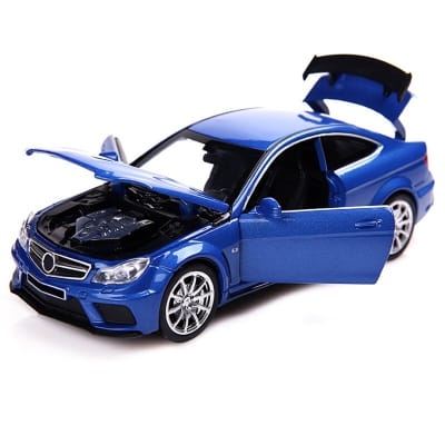 Picture of 【Funny Bunny Toy Store】GC 1/32 C63 Alloy Pull-back With Base Simulation Diecast With Sound Light Effect Door For Boys Birthday Xmas Gifts