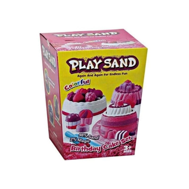 Picture of PLAY SAND TOY BIRTHDAY CAKE SET For KIDS - Multicolor