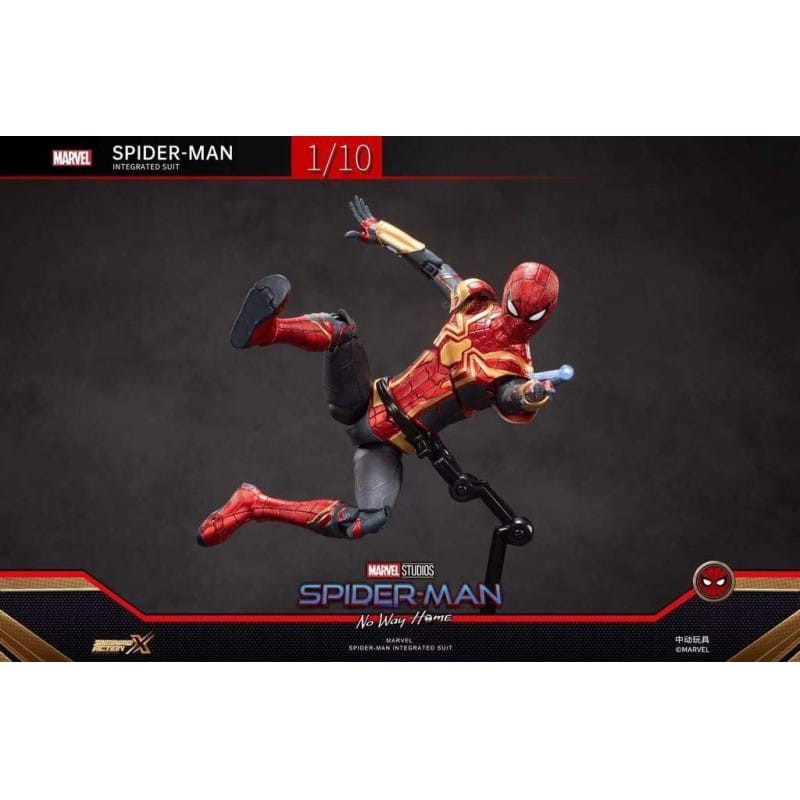 Picture of Genuine Marvel Spider-Man toy figure Avengers Alliance red financial suit model movable doll boy - Red