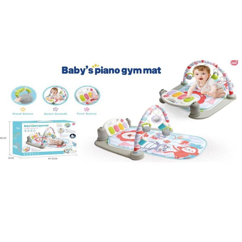 Picture of Baby Fitness Frame, Music Pedal Piano Educational Toys For 0 To 36 Months Newborn Baby, Music Piano Game Mat For Boys And Girls 6657A - White