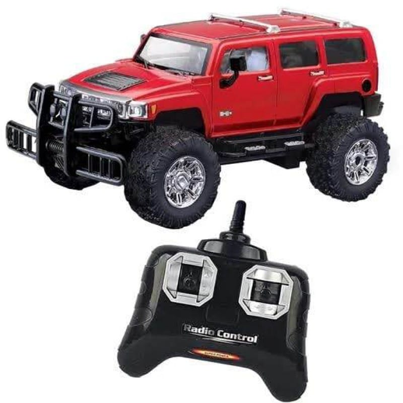 Picture of Remote Control Car 2.4Ghz Compatible with Hummer H3 SUV Model Vehicle High Speed 1/24 RC Cars Toys for Boys Girls Vehicle Racing Hobby with Headlight Christmas Birthday Gifts for Kids (Red) - Red