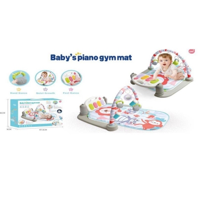 Picture of Baby Fitness Frame, Music Pedal Piano Educational Toys For 0 To 36 Months Newborn Baby, Music Piano Game Mat For Boys And Girls 6657A - White