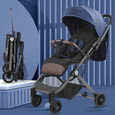 Picture of Bao Bao Hao New Baby Stroller Travel Pram Y 1-Blue & Grey