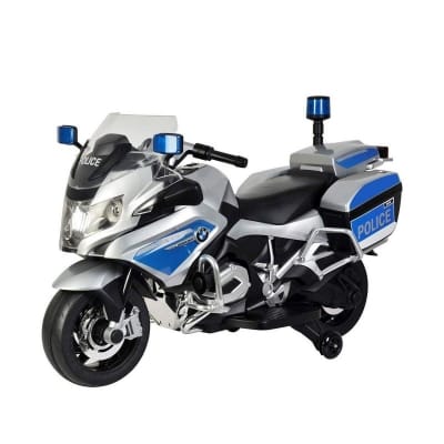 Picture of Licensed BMW R 1200 RT Motorcycle Rechargeable Battery Operated Ride-on Bike for Kids - Silver