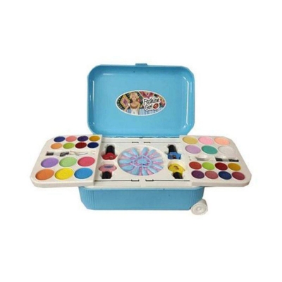Picture of Makeup & Nail Art Toy Set for Girls Hello Kitty & Frozen Toy Trolley System Real Makeup Safe and Non toxic
