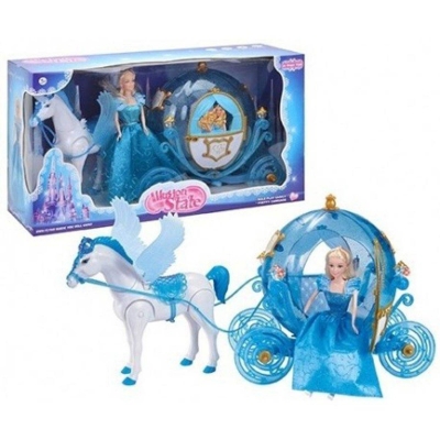 Picture of Horse With ic &carriage with light doll set for kids