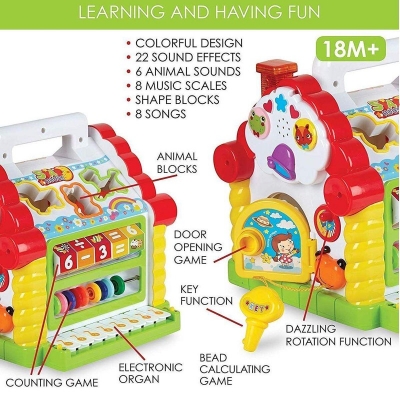 Picture of Smartcraft Colorful and Attractive Funny Cottage Educational Toy, Learning House - Baby Birthday Gift for 2 3 Year Old Boy Girl Child - Multicolor 