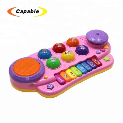Picture of newest design plastic musical piano instrument toy with light - Multicolor