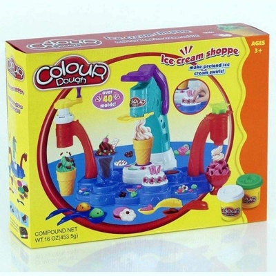 Picture of Color Dough Play Doh Ice Cream Shoppe Make Pretend Ice Cream Swirls Set for Kids - Multicolor
