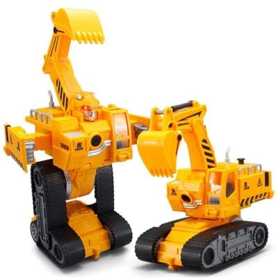 Picture of FENGYUAN 28172 2.4G One Key Deformation RC Engineering Robot Car - Yellow 