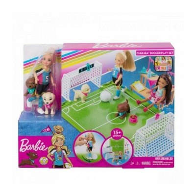 Picture of Doll Barbie Chelsea Soccer field ,play set mattel - Multicolor