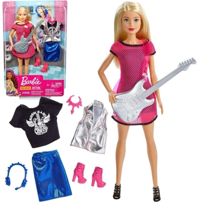 Picture of Mattel Barbie Doll Musician Career Outfit New Fashion Design for Girls Collectible Figure - Multicolor