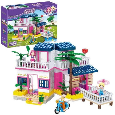 Picture of COGO COGO4550 Blocks, Toy, Seaside Vacation Home, Girls, Educational Toy, Building Blocks, Present, Birthday, 6 Years and Up, 360 Pieces - Multicolor
