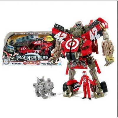 Picture of Transformers 3 Dark of the Moon Exclusive Human Alliance Leadfoot with Sergeant Detour Steeljaw - Chili Red