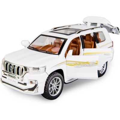 Picture of 1:24 Toyota Prado Model Car, Zinc Alloy Pull Back Toy car with Sound and Light for Kids