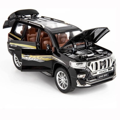 Picture of 1:24 Toyota Prado Model Car, Zinc Alloy Pull Back Toy car with Sound and Light for Kids
