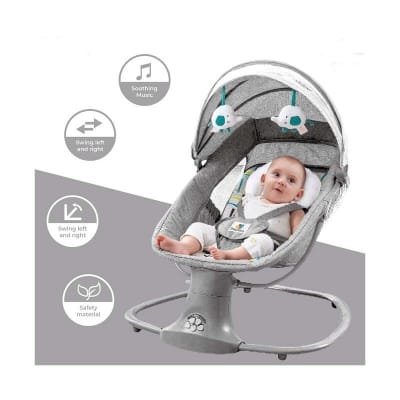 Picture of Deluxe Multi-Functional Remote Control Bassinet New born to Toddlers Bouncer with Vibration Rattles - 18 kg - Multicolor