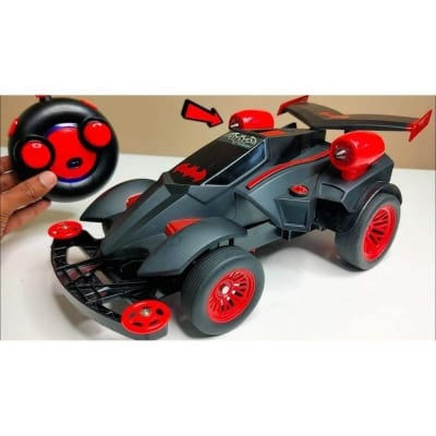 Picture of Brijshi Remote Control Batman Chariot High Speed Racing RC Toy Car With Colorful LED Light Effects Stylish Design N Muscular Boatmobile Plastic Stunt Car Rc Off Road Crawler Racing Car Toy For Kids (Multicolour