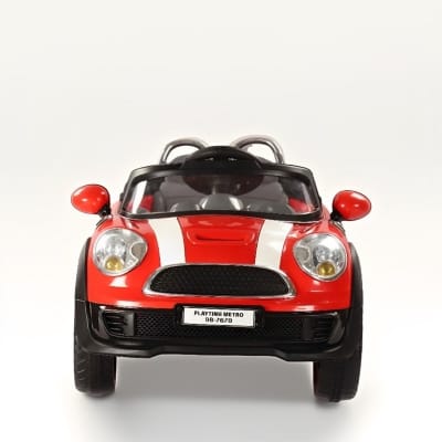Picture of Ride On Mini Cooper Car Both Remote Control & Manual Drive for Kids for 2-8 years - Red