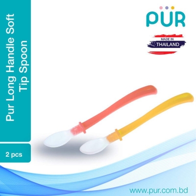 Picture of Pur Long Handle Soft Tip Spoon (2pcs) - (5404) - Multicolor