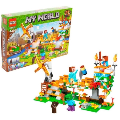 Picture of 44086 Constructor Designer Minecraft my world led qs08 463 parts with LED light - Multicolor