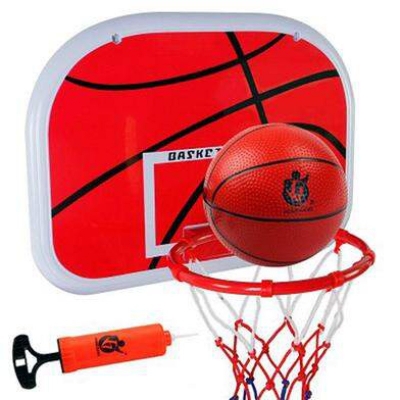 Picture of Hongdeng Basketball Play Set Toy for Kids 2 in 1 Adjustable Height 170 CM with Ball and Pumper - Red