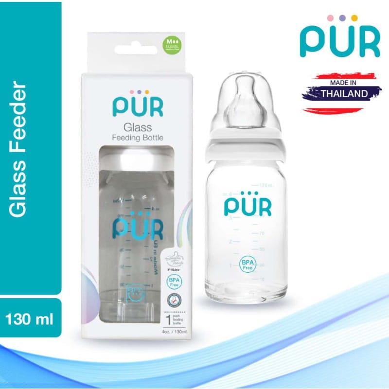 Picture of Pur Glass Feeding Bottle 4oz./130ml. – (1202) - White