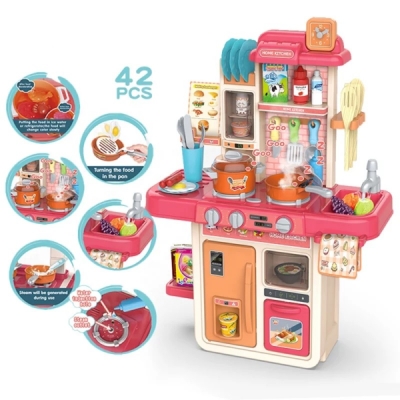 Picture of Kitchen Spray Intelligent with color changing foods toys - Pink