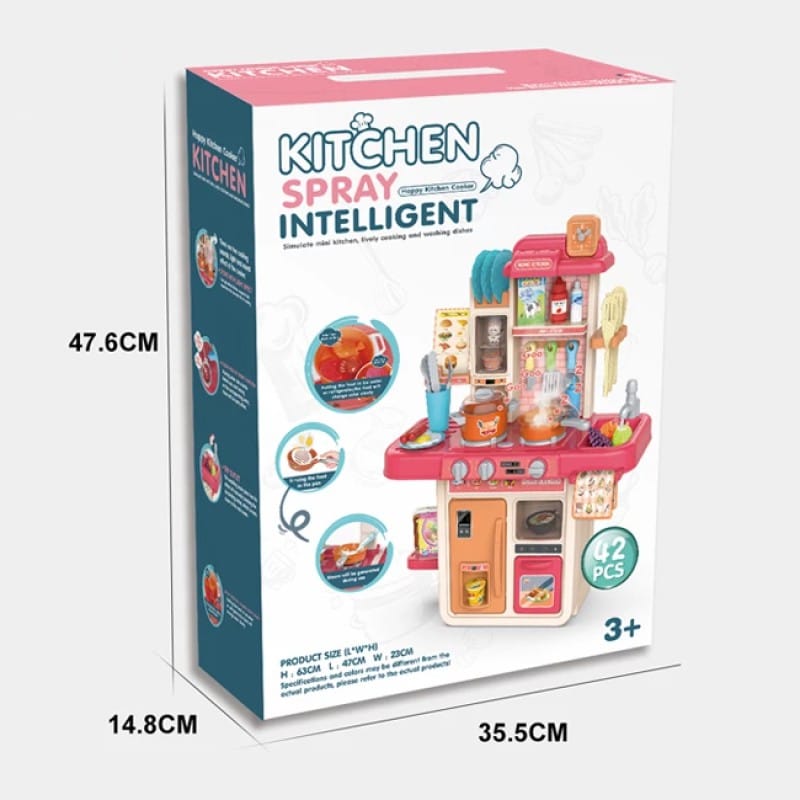 Picture of Kitchen Spray Intelligent with color changing foods toys - Pink