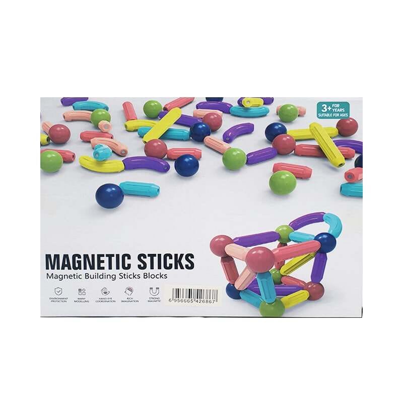 Picture of 42 piese  magnetic blocks sticks  multicolor 