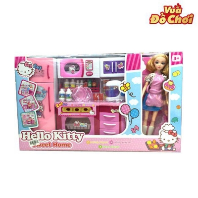 Picture of Hellokitty kitchen set Light With Doll For kids play set