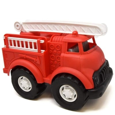 Picture of Big Plastic Toy Fire Truck for Toddlers Boys and Girls Fireman Engine Vehicle with Rescue Ladders for Indoor and Outdoor Imaginative Play- Red