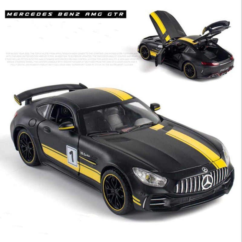 Picture of 1:24 Mercedes AMG GTR Diecasts Alloy Car Supercar Toy Vehicles Metal Car Model Car Sound Light Toys For Gift