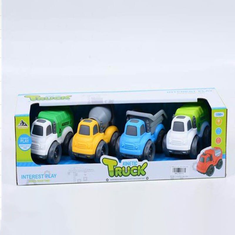 Picture of Friction construction truck,sanitary truck[4pcs] - Multicolor
